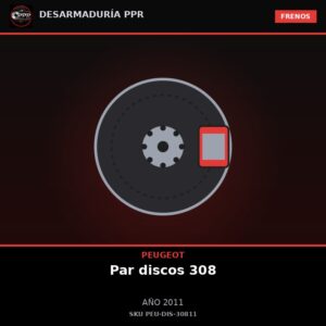 Discos de freno Peugeot 308 2011 (par delantero)